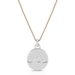 Lucky Feather - Ocean Life Necklace - Waves - Silver